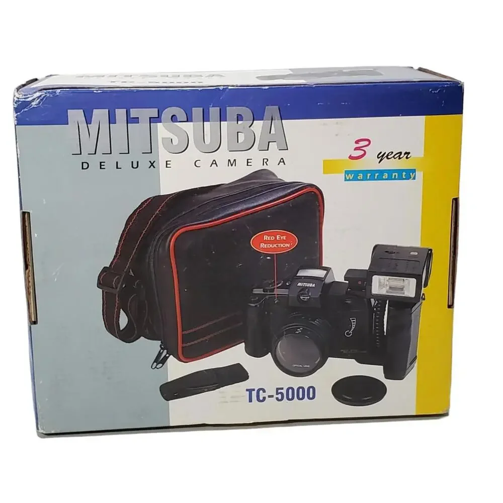 Mitsuba Deluxe Camera Model TC-5000 Self Timer Zoom Type Lens NOS NOB